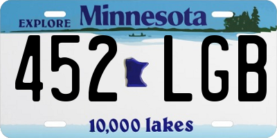 MN license plate 452LGB