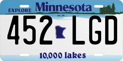 MN license plate 452LGD