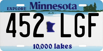 MN license plate 452LGF