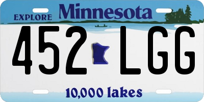MN license plate 452LGG