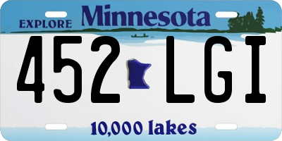 MN license plate 452LGI