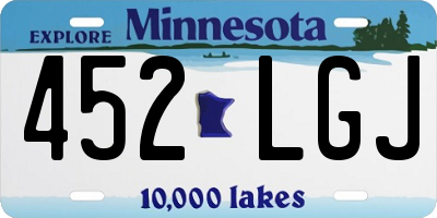 MN license plate 452LGJ