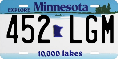 MN license plate 452LGM