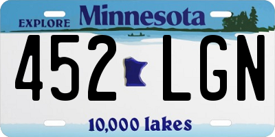 MN license plate 452LGN
