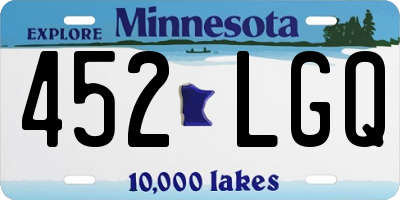 MN license plate 452LGQ