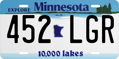 MN license plate 452LGR
