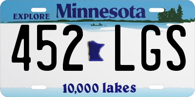 MN license plate 452LGS