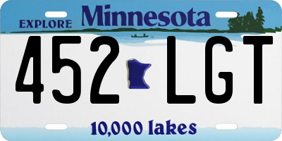 MN license plate 452LGT