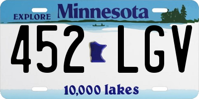 MN license plate 452LGV