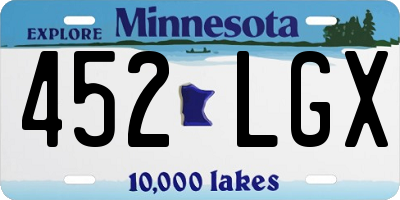 MN license plate 452LGX