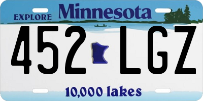 MN license plate 452LGZ