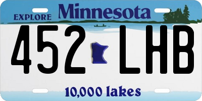 MN license plate 452LHB