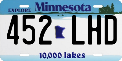 MN license plate 452LHD