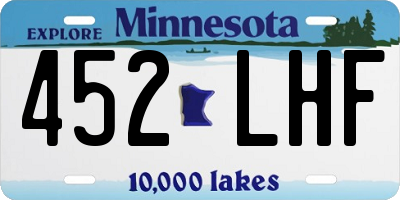 MN license plate 452LHF