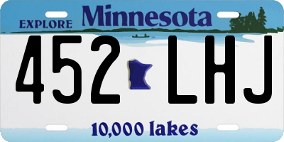 MN license plate 452LHJ