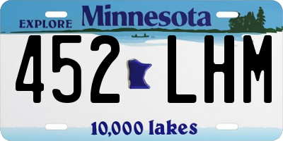 MN license plate 452LHM