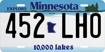 MN license plate 452LHO