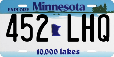 MN license plate 452LHQ