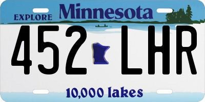MN license plate 452LHR