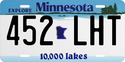 MN license plate 452LHT