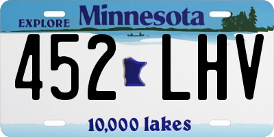 MN license plate 452LHV