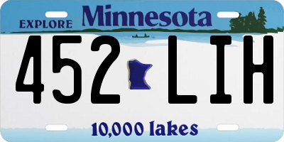 MN license plate 452LIH
