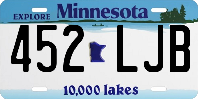 MN license plate 452LJB