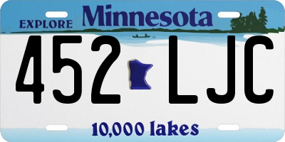 MN license plate 452LJC