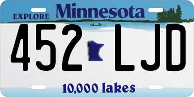 MN license plate 452LJD