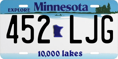MN license plate 452LJG