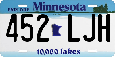 MN license plate 452LJH