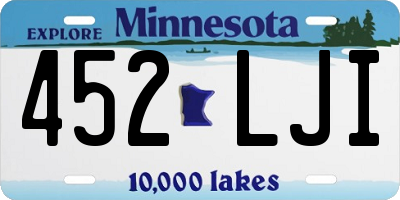 MN license plate 452LJI