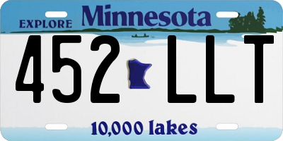 MN license plate 452LLT