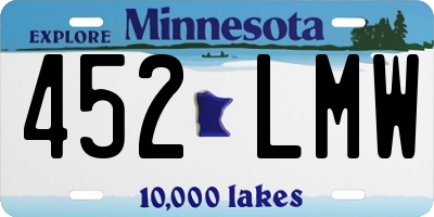 MN license plate 452LMW