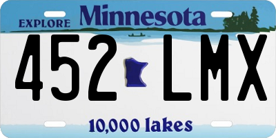 MN license plate 452LMX