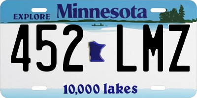 MN license plate 452LMZ