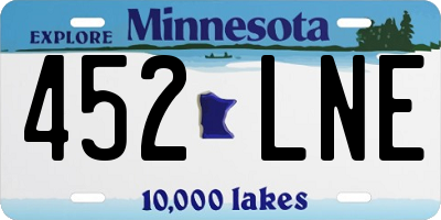MN license plate 452LNE