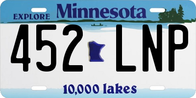 MN license plate 452LNP