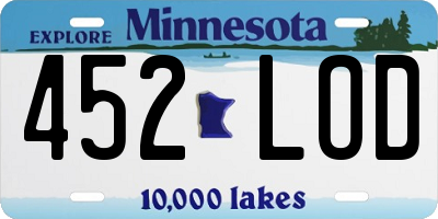 MN license plate 452LOD
