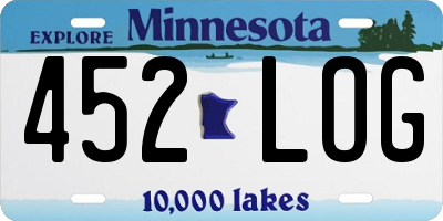 MN license plate 452LOG