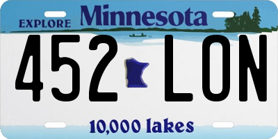 MN license plate 452LON