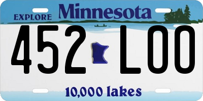MN license plate 452LOO