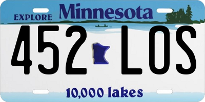 MN license plate 452LOS