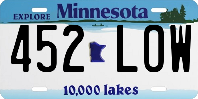 MN license plate 452LOW
