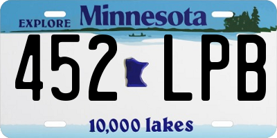 MN license plate 452LPB