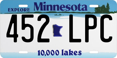 MN license plate 452LPC