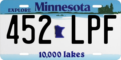 MN license plate 452LPF