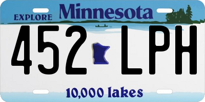MN license plate 452LPH