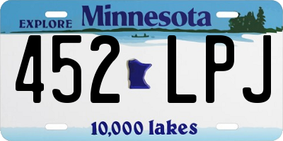 MN license plate 452LPJ