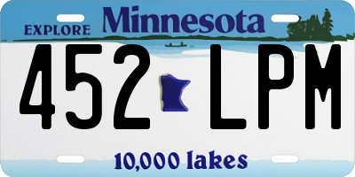 MN license plate 452LPM